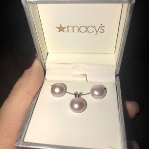 NWB Macy’s earrings/necklace set